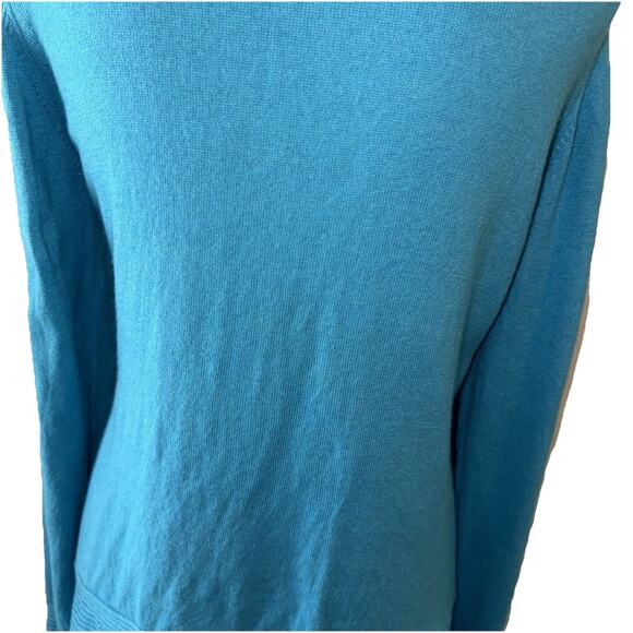 Lilly Pulitzer Turquoise Ruffle Long Sleeve Cardigan Size L - Picture 8 of 11